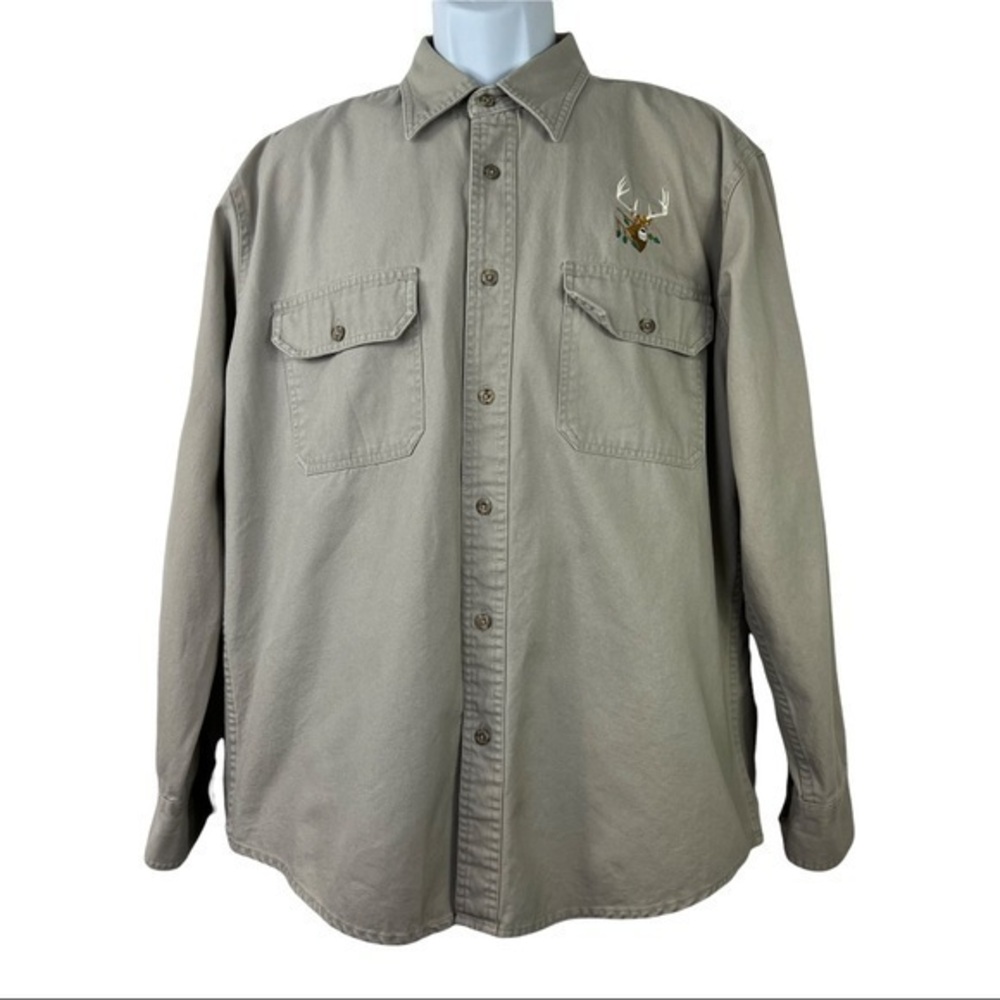 Cabela’s Men Casual Shirt Beige Sz L